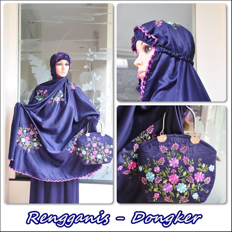 MUKENA DEWASA BORDIR LANGSUNG SEMI SUTRA RENGGANIS