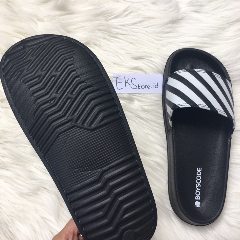 [BOYSCODE ZEBRA]  TYPE 9 PUTIH Sandal Rumah Sandal Slip On / Sandal Santai / Sandal Slop Kasual / Sandal Casual