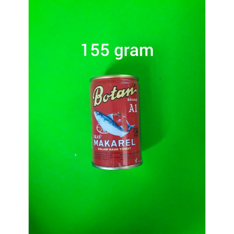 

BOTAN brand Ikan Mackerel in tomato Sauce ( dalam saus tomat) 155 gram