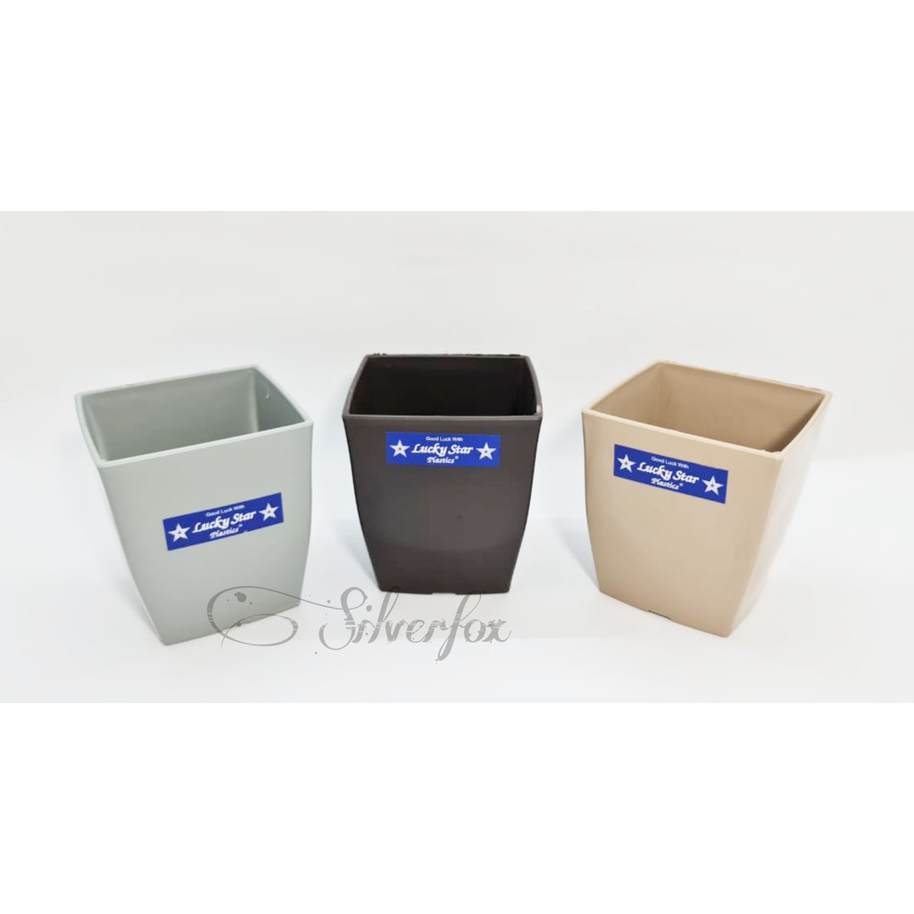 Pot bunga segi/pot kaktus/pot meja/ pot bonsai/pot plastik Lucky Star