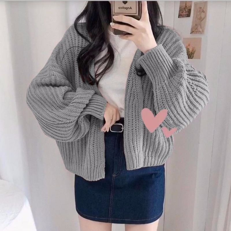 CARDY RAJUT HAZEL LOLLY//CARDIGAN RAJUT WANITA OVERSIZE