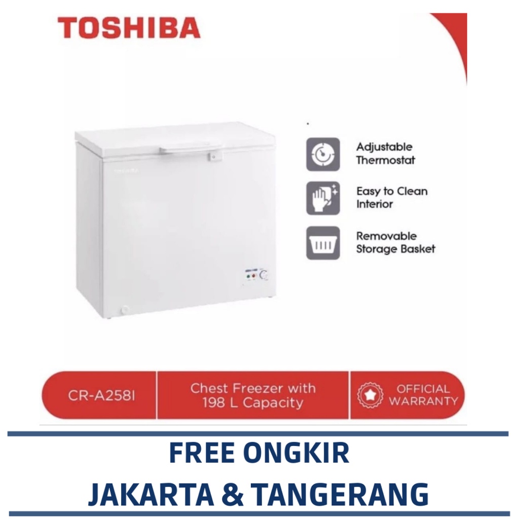 TOSHIBA CR-A258I CHEST FREEZER TOSHIBA 198 LITER