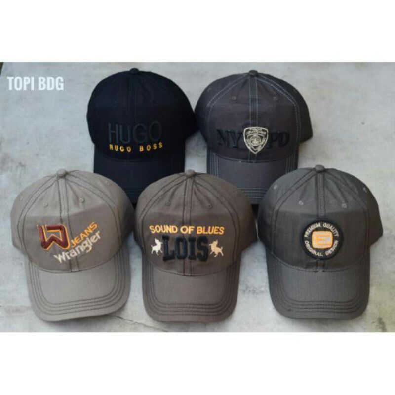 TOPI BASEBALL KANVAS PRIA JAHIT RANTAI