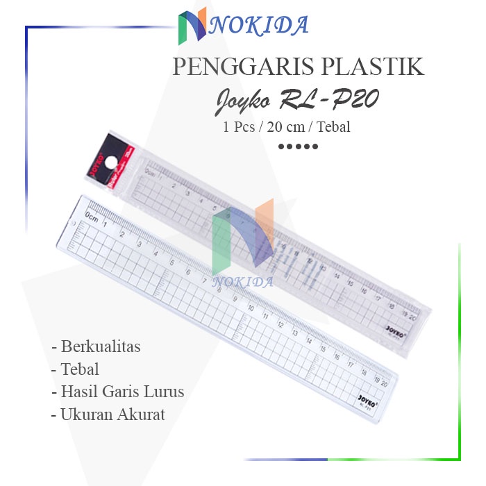 

Nokida Penggaris Plastik Joyko RL-P20 [20 Cm] / Plastik Ruler / Alat Ukur Mistar / Garisan Plastik / Penggaris Lurus / Penggaris Panjang / Penggaris Mini / Penggaris Kecil Joyko