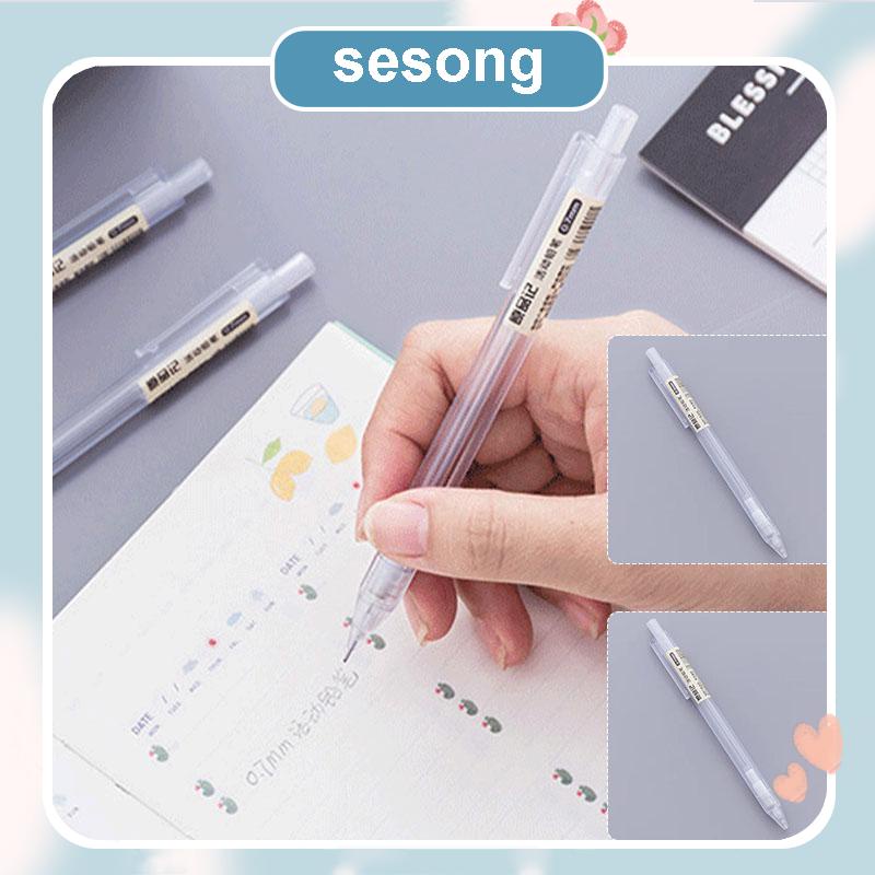 

Batang Transparan Sederhana Buram Pensil Otomatis 0.5mm Inti Siswa Alat Tulis Pena Otomatis 0.7mm SS