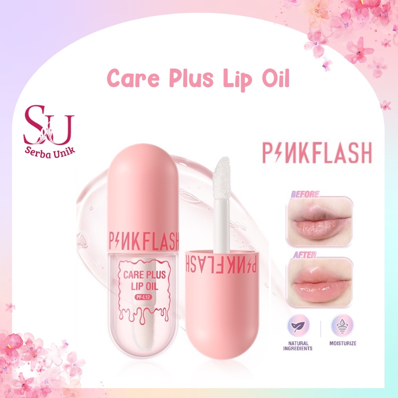 Pinkflash Care Plus Lip Oil Lip Balm Lip Gloss Moisturize Repair Nourish Reduce Wrinkles Waterproof