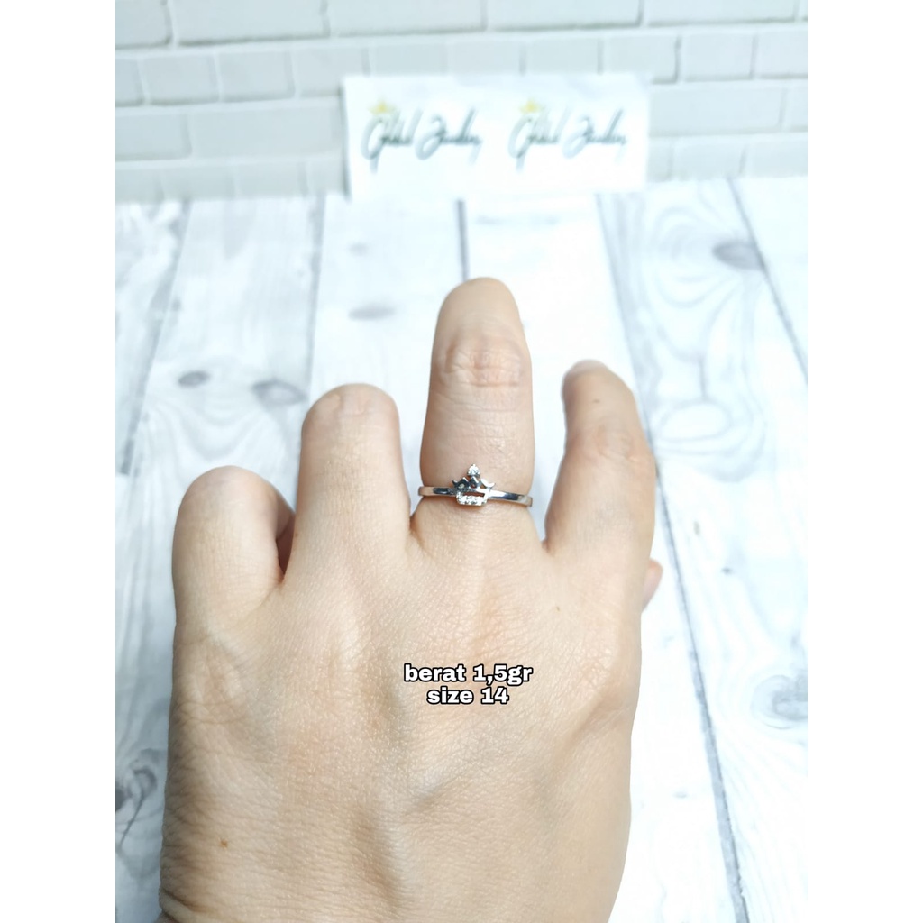 CINCIN MAHKOTA MATA PERAK ASLI S925 GLOBAL JEWELLERY CL045