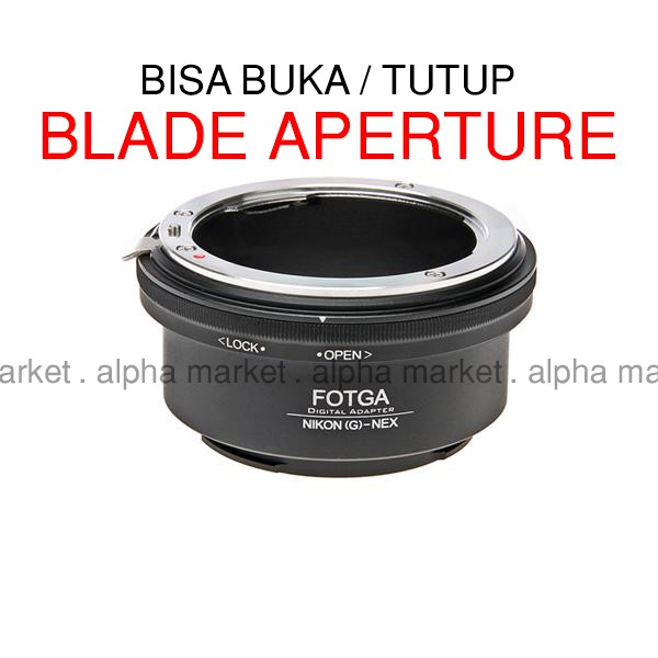 Adapter Adaptor FOTGA Lensa SLR DSLR Nikon G F AI AIS AI-S AF-S AFS AFD AF-D to ke Kamera Sony Mirro