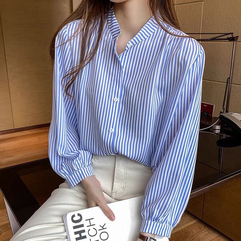 SAMIRA TOP -  blouse salur / blouse murah / atasan salur / korean blouse / top salur