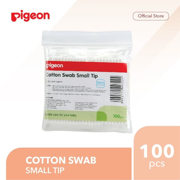 homimart I Pigeon Cotton Bud Cotton Swab Small Tip 100 Pembersih Korek Kuping Telinga Bayi