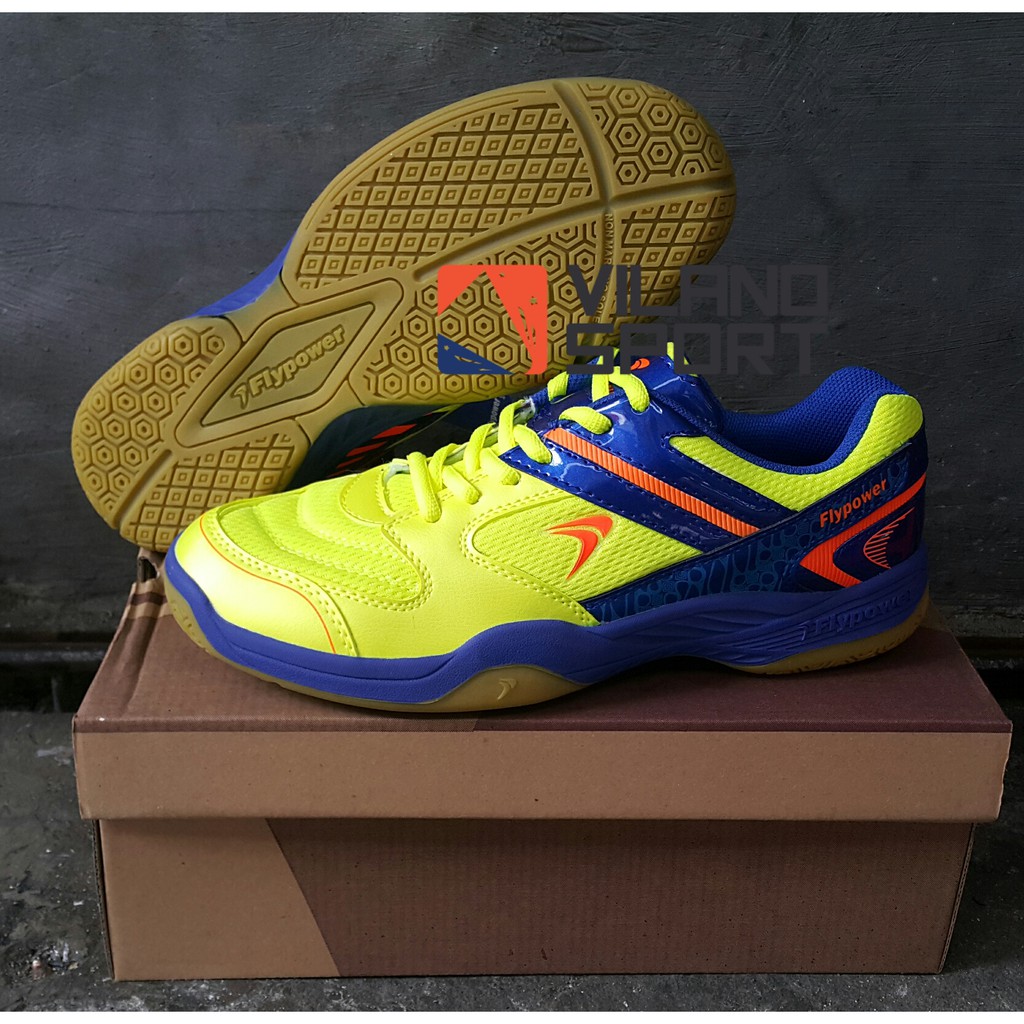 Sepatu badminton / sepatu raket / keluaran terbaru Sepatu Badminton Flypower Pawon Stabilo