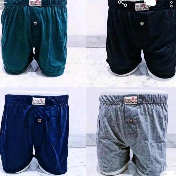 BOXER- BOXER KINGSMAN BIGSIZE 4XL 5XL - HITAM, 4XL -BOXER.