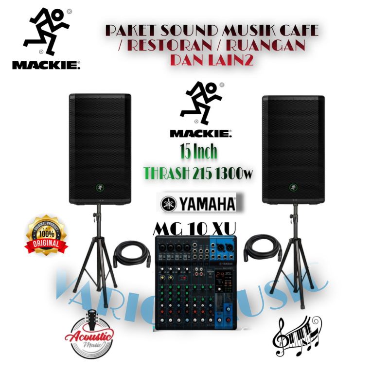 PAKET SOUND SPEAKER MACKIE THRASH 215 15 INCH AKTIF MACKIE SOUND MUSIC