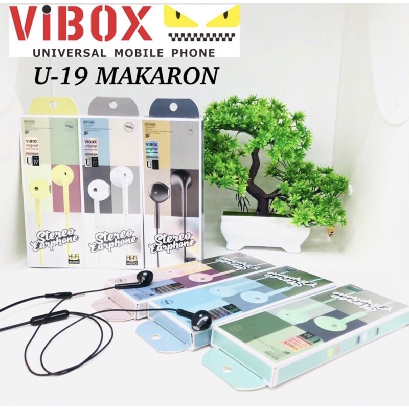 u19 macaron headseat /earphone packing mewah