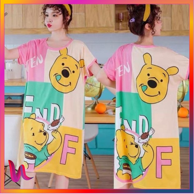 Baju Tidur Wanita Motif Karakter Lucu Murah Daster Dewasa Model Terbaru