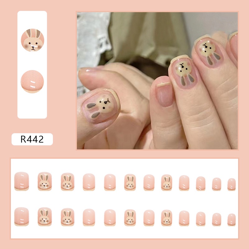 R441-r460 24pcs / Kotak Kuku Palsu Full Cover Untuk Nail Art