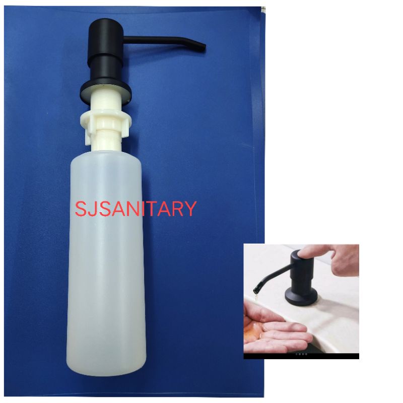 TEMPAT SABUN SOAP DISPENSER TANAM HITAM
