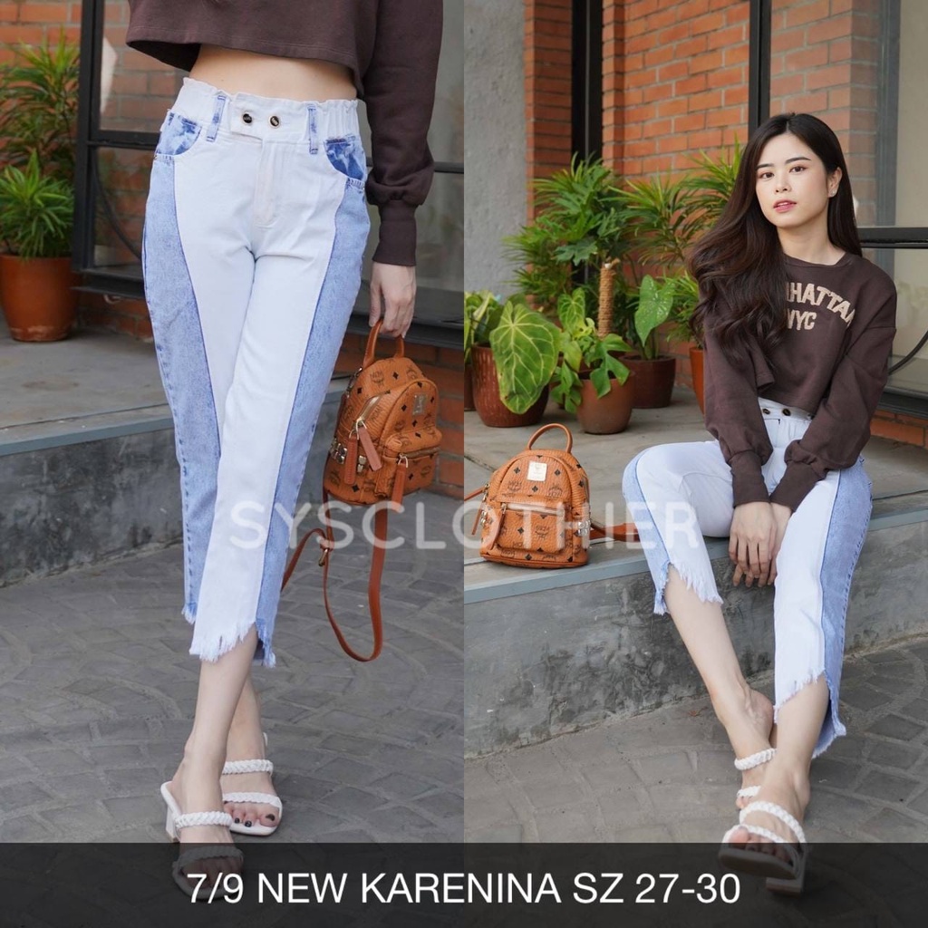 CELANA JEANS WANITA BF 7/9 KARENINA NEW