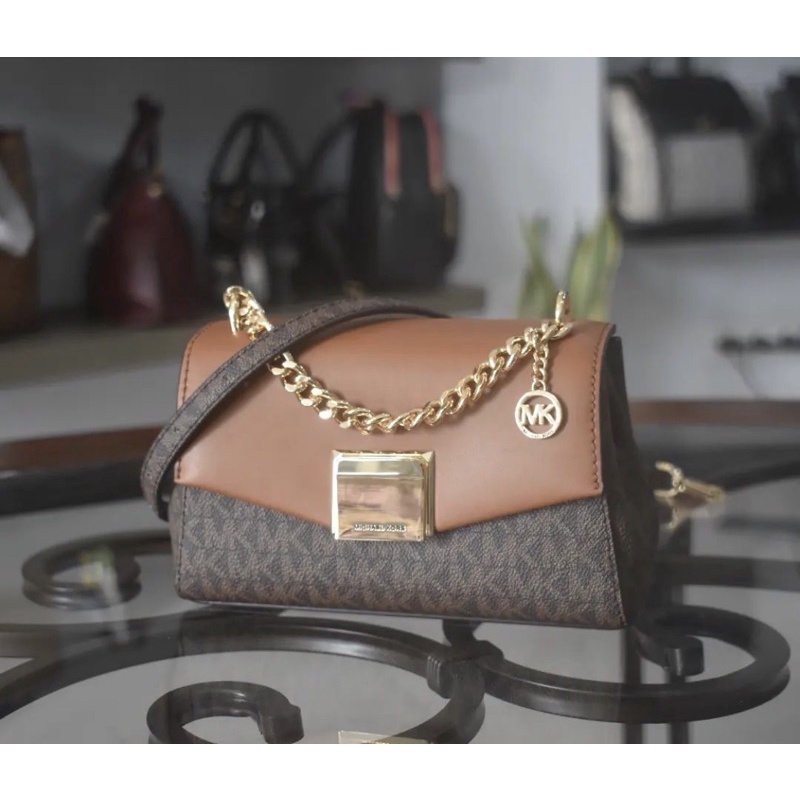 MK LITA SMALL CROSSBODY BROWN