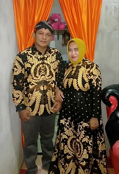 Baju Batik Couple Gamis Jumbo Murah Pasangan Modern Muslim Klyn 021 Cg - Andara