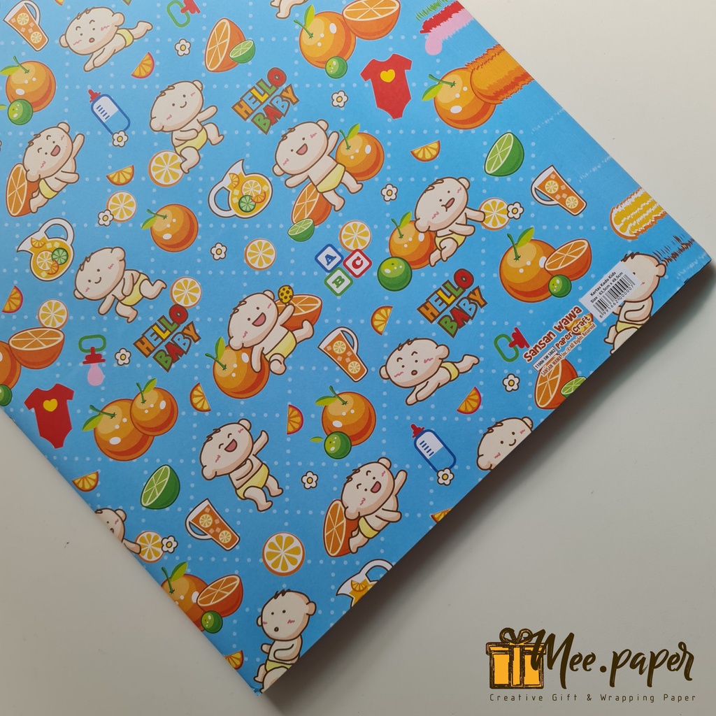 

Kertas Kado Sansan Wawa Motif Baby Blue Orange, Bungkus / Wrapping Paper