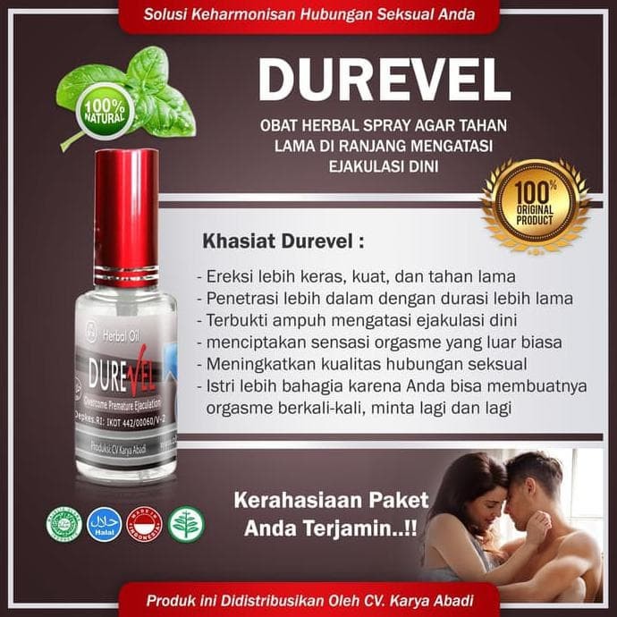 OBAT SEMPROT TAHAN LAMA BPOM Obat Eja-kulasiDini, Kuat, Besar Panjang Stamina Pria Herbal DUREVEL_Spray PRO Asli original- PROMESCENT | Isi 15 Ml-6