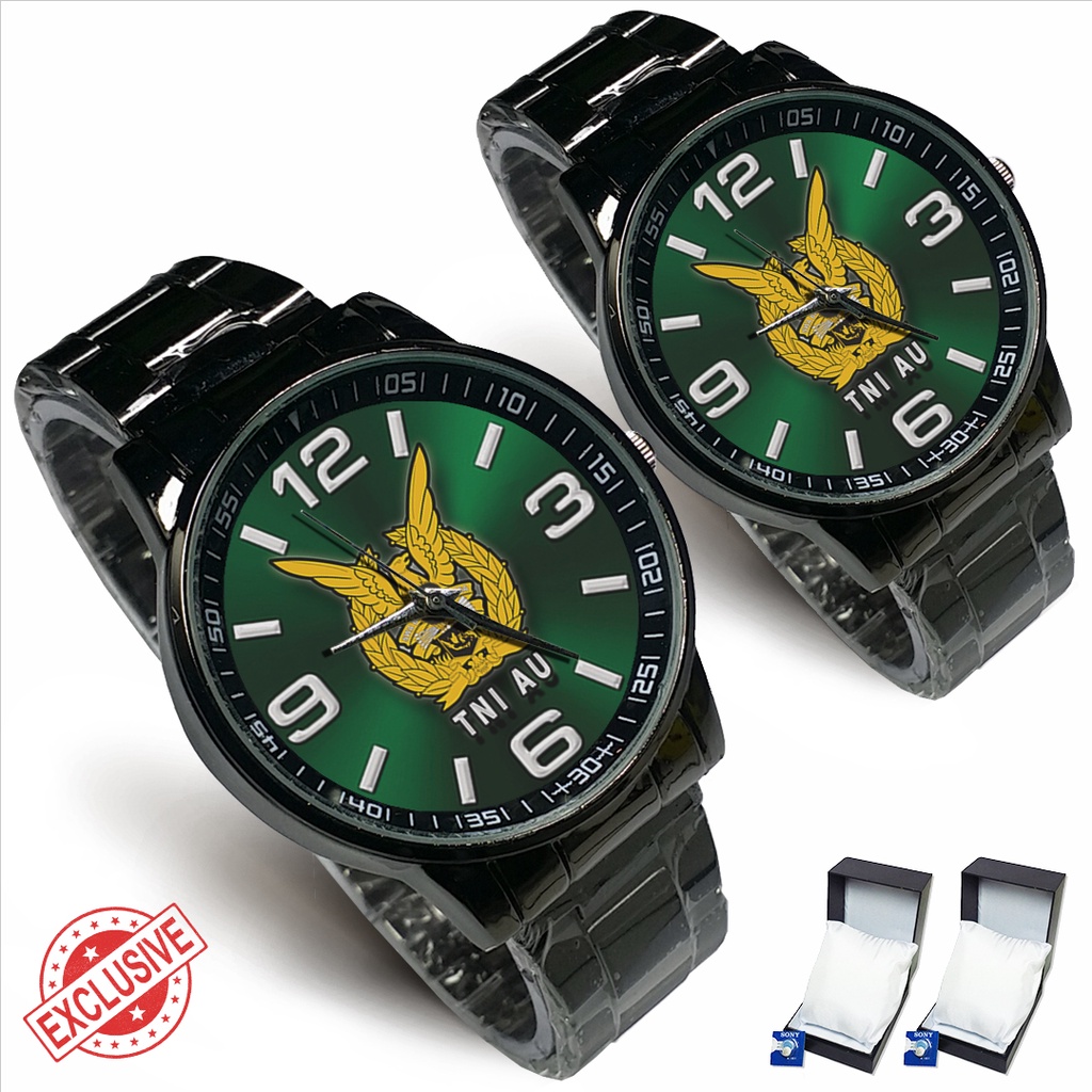 Jam Tangan Rantai Couple TNI AU (Keren)