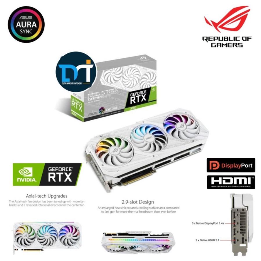 Asus ROG Strix Gaming GeForce RTX 3090 OC 24GB GDDR6X White Edition