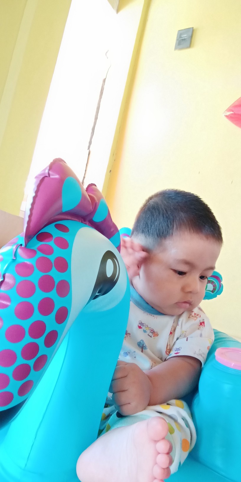 Kursi Sofa Angin Karakter Burung Merak Bahan Pvc Baby Chair Bisa Tiup/pompa Best Quality