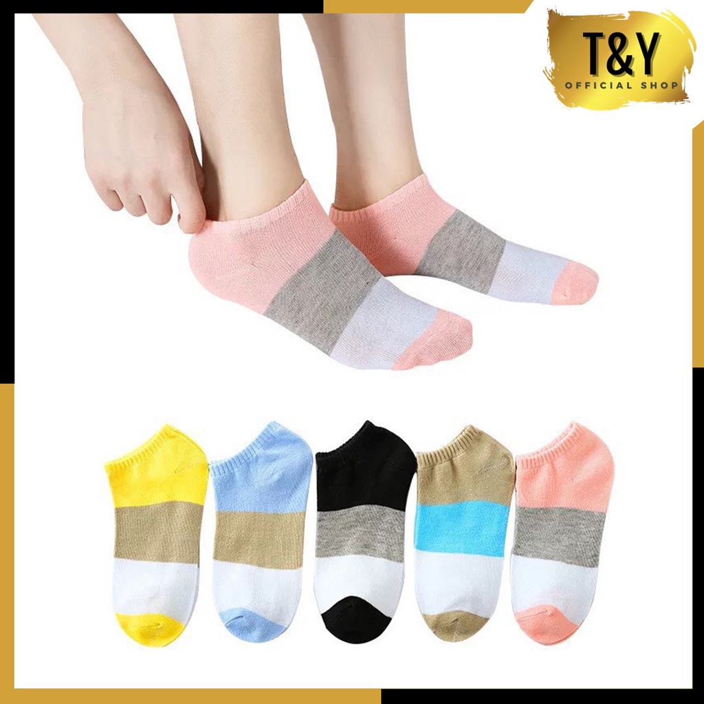 T&amp;Y KAOS KAKI WANITA MOTIF 3 WARNA IMPOR SEMATA KAKI#Bisa bayar ditempat (COD)