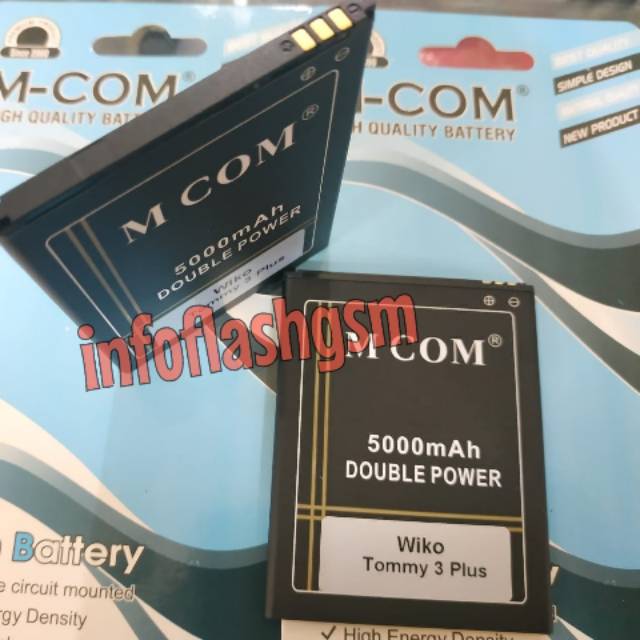 Baterai Mcom Doublepower Wiko Tommy 3 Plus