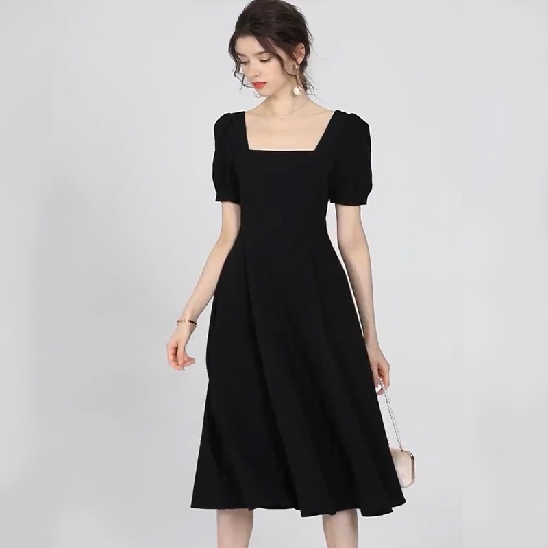 Dress Wanita Lengan Pendek Korean Style - Dress Casual