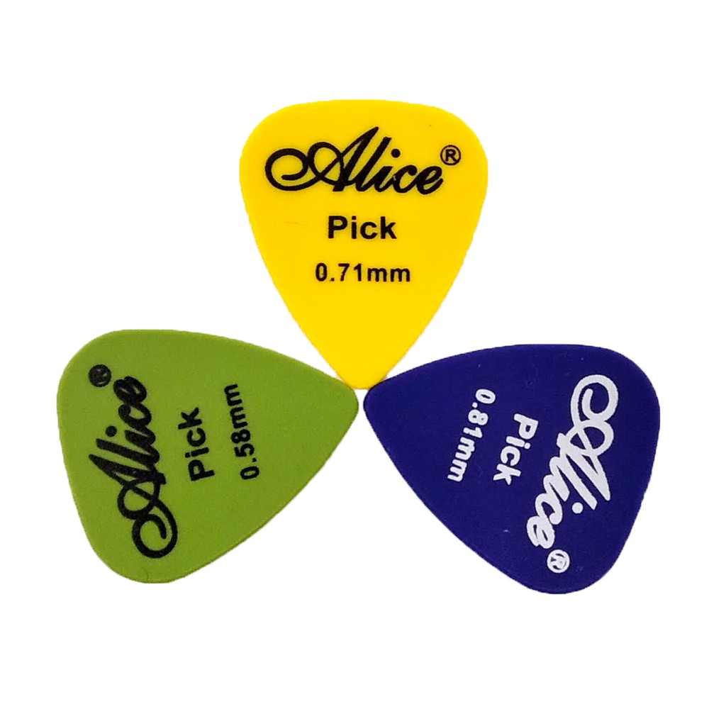 Alice AP-100Q Pick Gitar 100 pcs 0.58 / 0.71 / 0.81 mm dengan Box