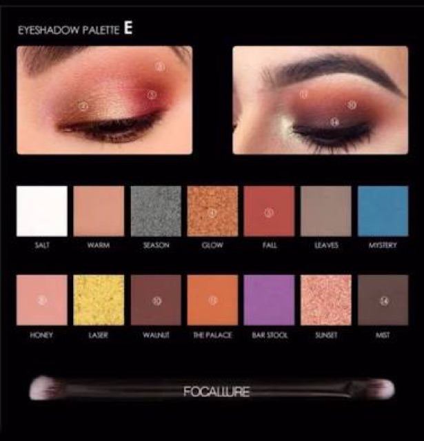 (READY &amp; ORI!) FOCALLURE 14 Colors Everchanging Eyeshadow Pallete fa49 fa 49 fa49e