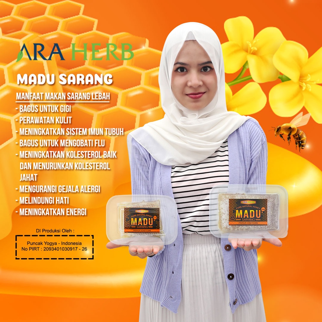 

Madu Sarang Asli Honeycomb Malifera 500gr / Madu Apis Melifera ORI