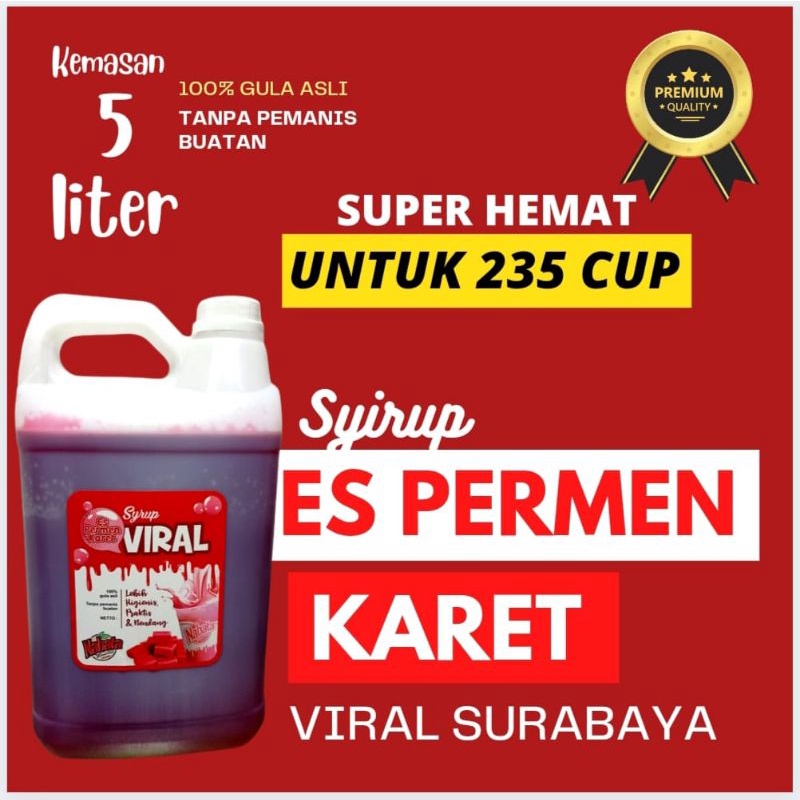 

Biang Sirup Es Permen Karet Viral Surabaya 5Liter