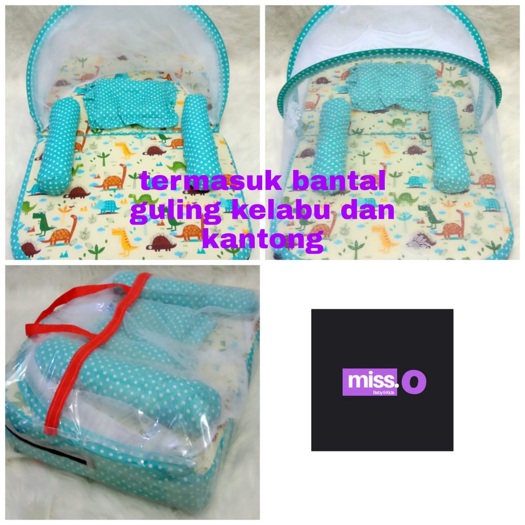 Paket Kasur Bayi Lipat Kelambu Set Baru Lahir Murah | Produk Perlengkapn Tempat Tidur Baby Kedok