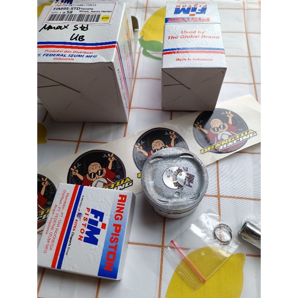 PISTON KIT SEHER FIM 95 YAMAHA NMAX N MAX AEROX 155 CC NEW OLD CONNECTED DIAMETER 58 58.5 59 59.5 60