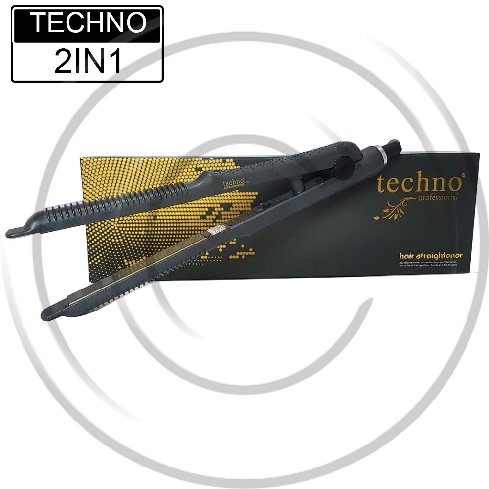 TECHNO / Techno-9299B / Catokan Rambut 2in1 Lurus &amp; Curly