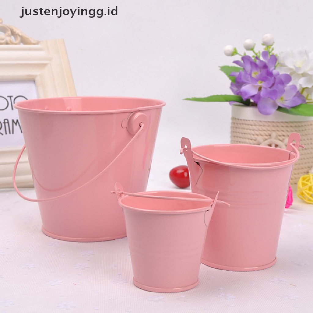 // justenjoyingg.id // Mini Metal Colorful Bucket Candy Keg Pails Wedding Party Favors Decoration DIY ~