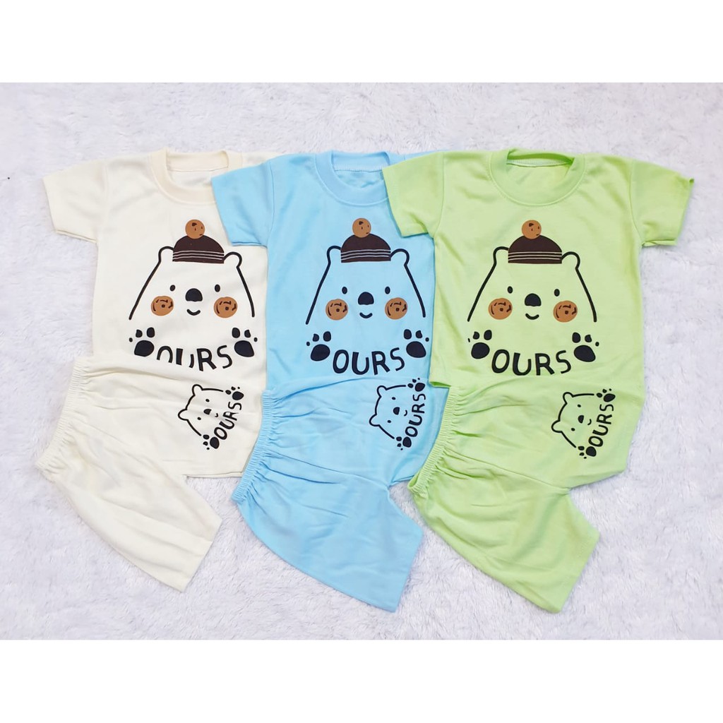 Cod Baju Bayi Anak Setelan Pendek Baby Alicia