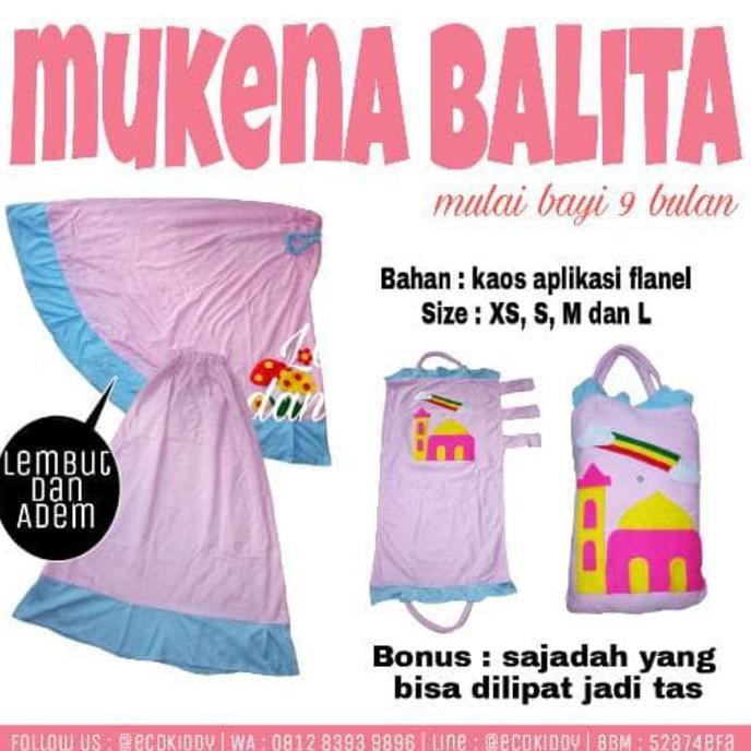 Diskon Mukena Balita Size M Mukenah Anak Bayi Murah