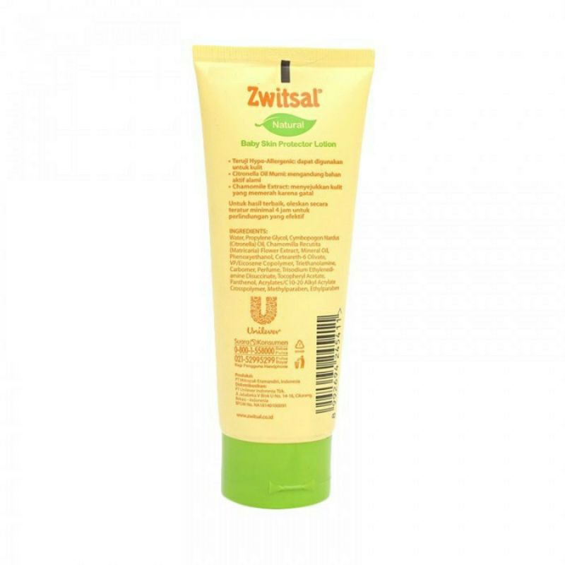 Zwitsal Baby Lotion Anti Nyamuk Skin Protector Natural with Citronella - Zwitsal Skin Protectant