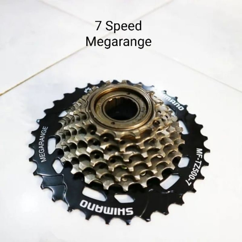 GIR BELAKANG SEPEDA SPROCKET MEGARANGE SPROCKET SHIMANO MEGARANGE 7 SPEED 34T