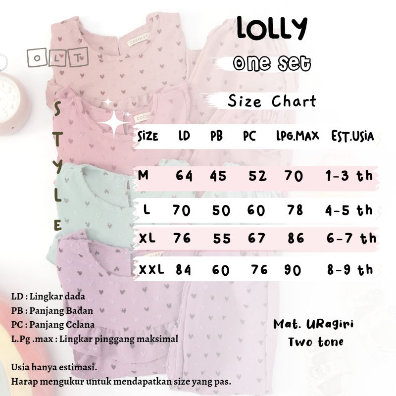 Ollet Oneset LOLLY / Oneset anak Uragiri two tone