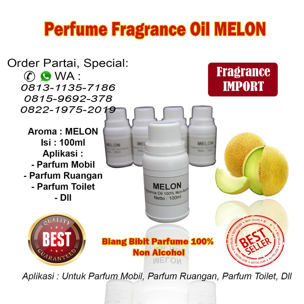 Bibit Biang Parfum Aroma MELON 100ml / Parfum MELON / PENGHARUM MELON / PEWANGI MELON