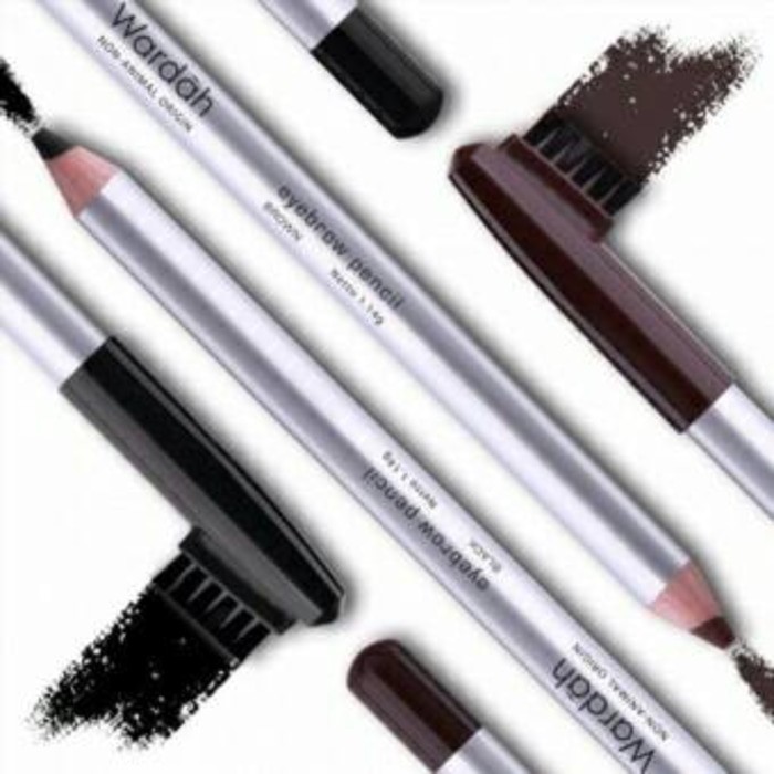 Wardah Eyebrow Pencil - Pensil Alis Sikat - Coklat dan Hitam