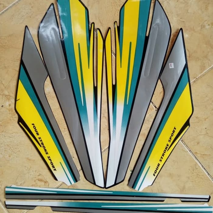 stiker striping gl pro 94 kuning hijau