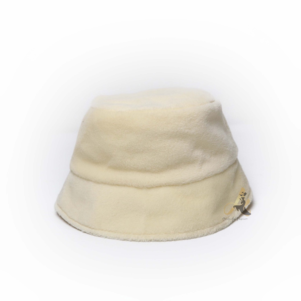 Topi Bucket Bulu Anak Polos