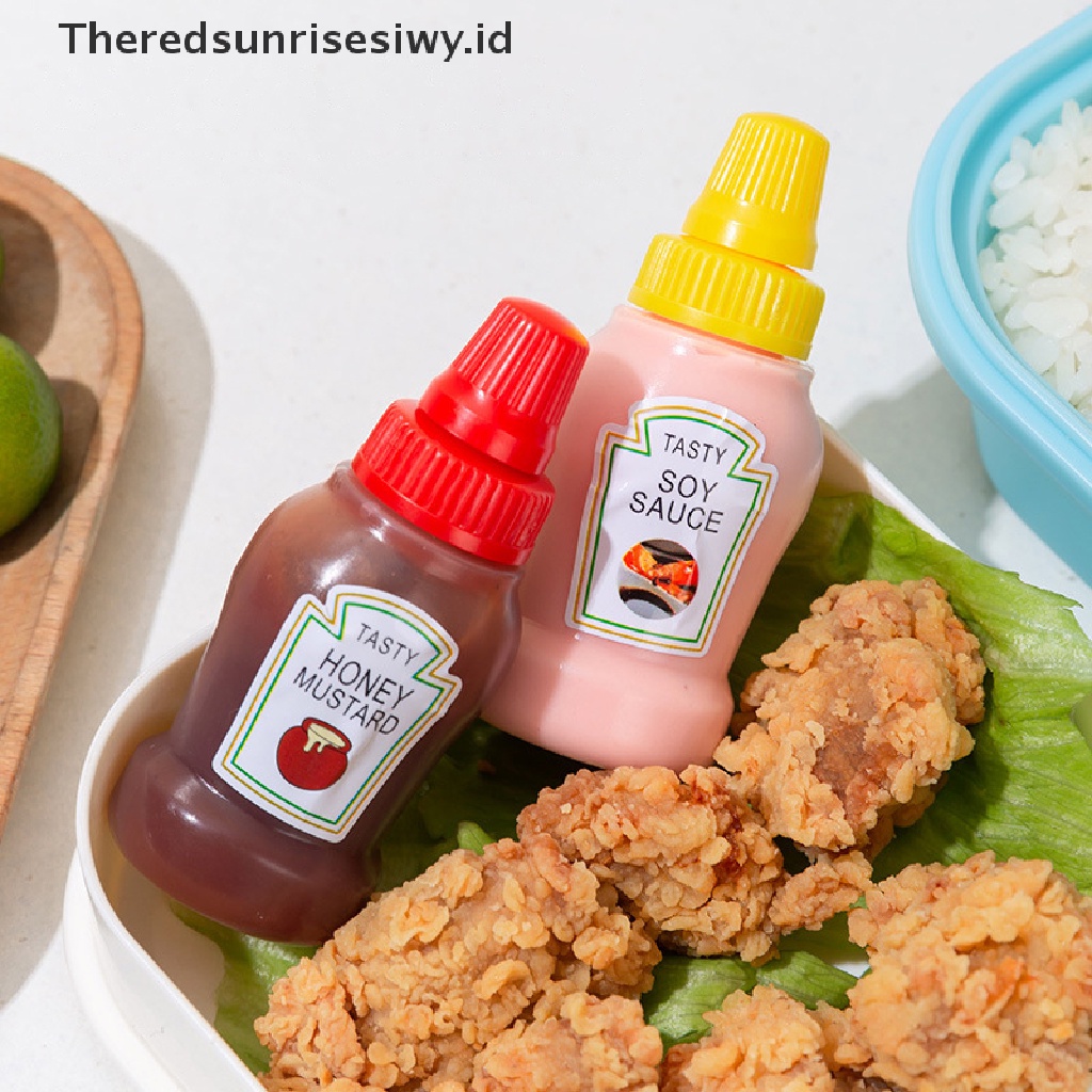 # Alat Rumah Tangga # 3pcs / 2PCS Botol Saus Tomat / Salad / Bento / Kotak Makan Siang Mini Portable Untuk Dapur